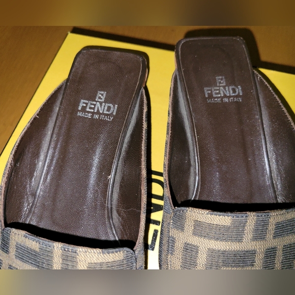 FENDI Zucca Mules w kitten heels, EU 37 - Picture 4 of 10